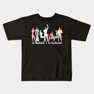 Le Corbusier Modulor Pastel Party Kids T-Shirt